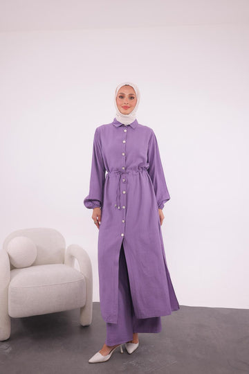 Düğmeli Tunik Takım