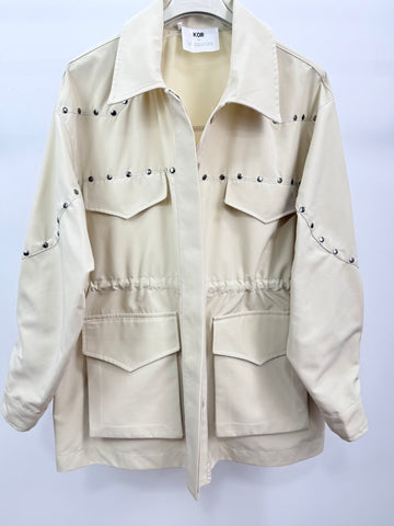 İşlemeli Ceket/Bej