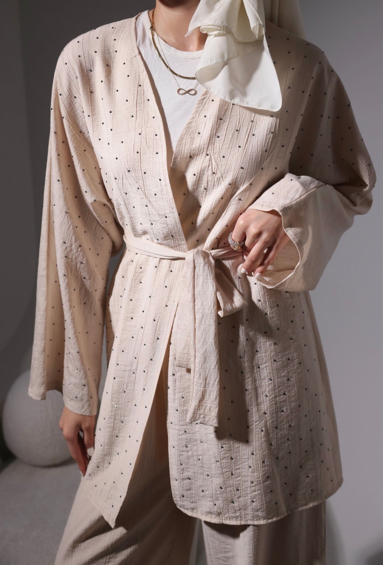 Taşlı Kimono Takım