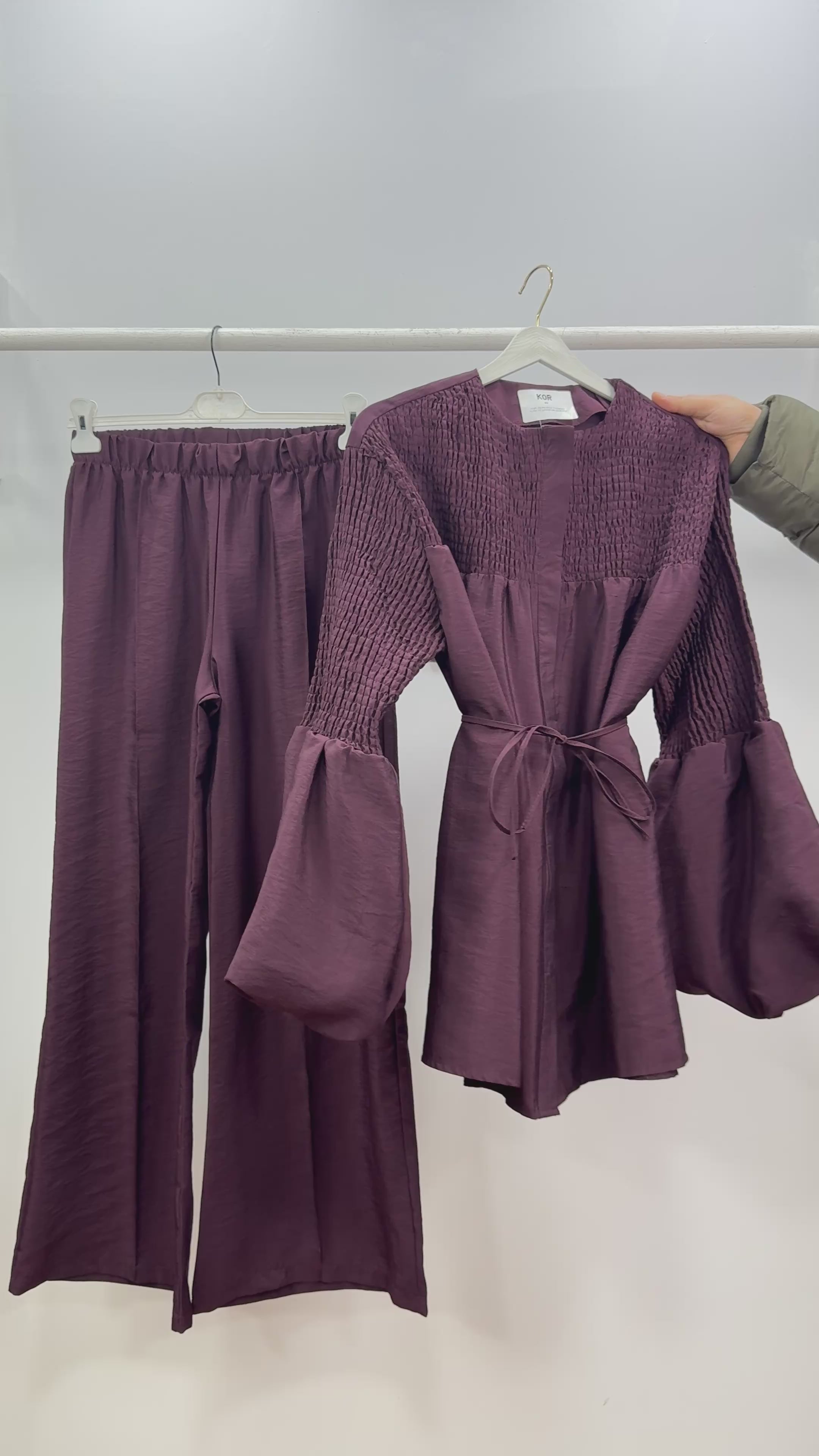 Balon Kol Takım/Mürdüm